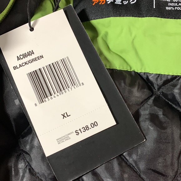 NWT Men’s AKD MKS black and green coat. Size XL. - Picture 3 of 10